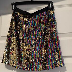 NBD Vibrant Sequin Mini Skirt